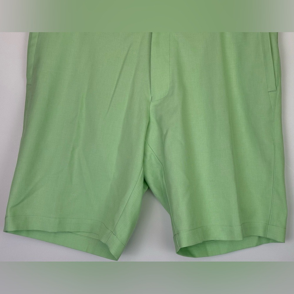 PETER MILLAR Wrightsville Mens 9" Performance Golf Shorts Lime Classic Fit Sz 33 - Picture 3 of 10